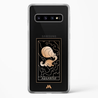 Tarot Card Zodiac Aquarius Crystal Clear Transparent Case-(Samsung)