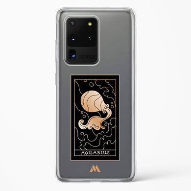 Tarot Card Zodiac Aquarius Crystal Clear Transparent Case-(Samsung)