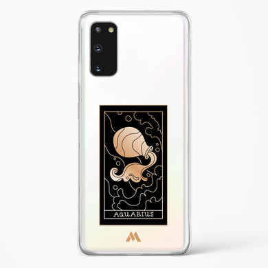 Tarot Card Zodiac Aquarius Crystal Clear Transparent Case-(Samsung)