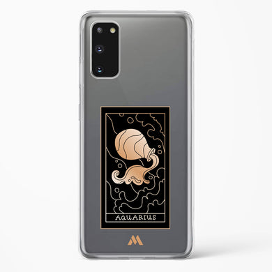 Tarot Card Zodiac Aquarius Crystal Clear Transparent Case-(Samsung)