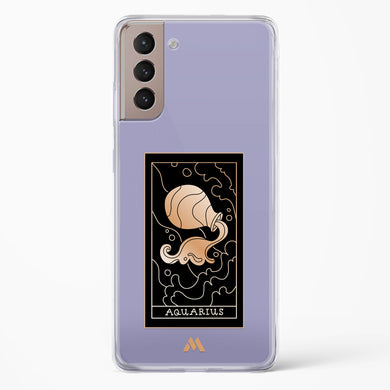 Tarot Card Zodiac Aquarius Crystal Clear Transparent Case-(Samsung)