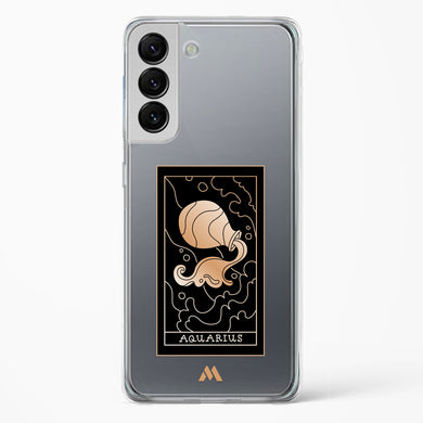 Tarot Card Zodiac Aquarius Crystal Clear Transparent Case-(Samsung)