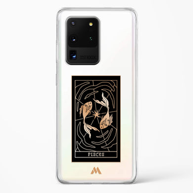 Tarot Card Zodiac Pisces Crystal Clear Transparent Case-(Samsung)