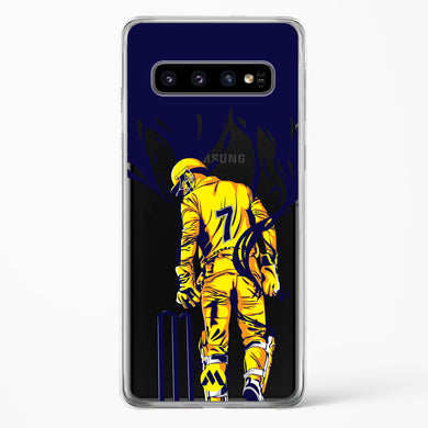 MS Dhoni Greatest Finisher Crystal Clear Transparent Case-(Samsung)