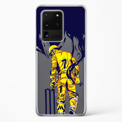 MS Dhoni Greatest Finisher Crystal Clear Transparent Case-(Samsung)