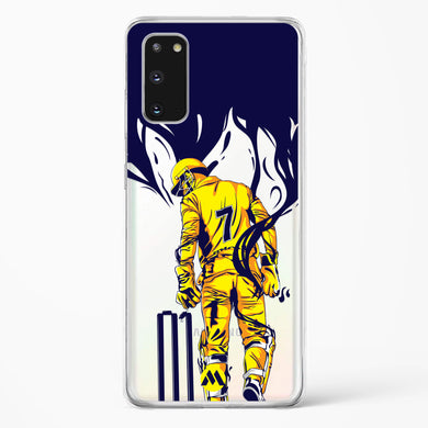MS Dhoni Greatest Finisher Crystal Clear Transparent Case-(Samsung)