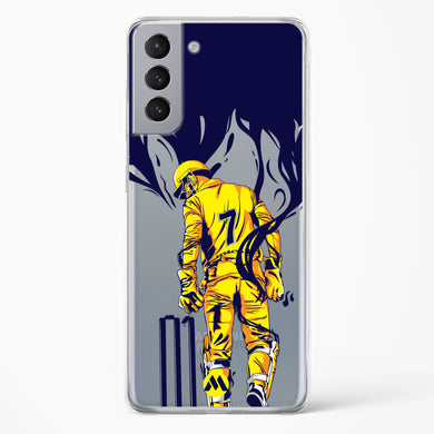 MS Dhoni Greatest Finisher Crystal Clear Transparent Case-(Samsung)