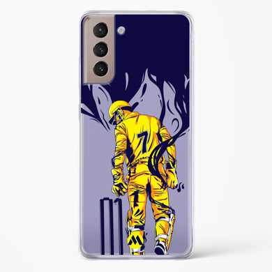 MS Dhoni Greatest Finisher Crystal Clear Transparent Case-(Samsung)