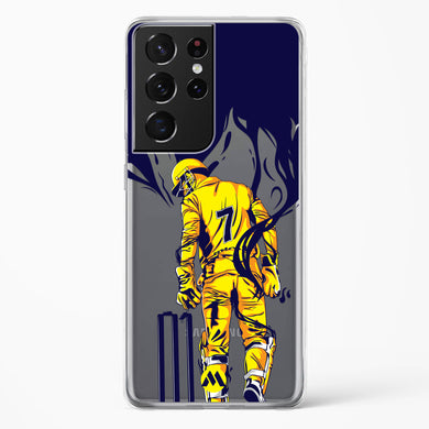 MS Dhoni Greatest Finisher Crystal Clear Transparent Case-(Samsung)