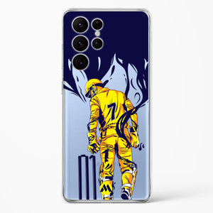 MS Dhoni Greatest Finisher Crystal Clear Transparent Case-(Samsung)