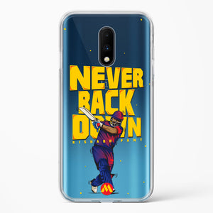 Rishabh Pant Never Back Down Crystal Clear Transparent Case (OnePlus)