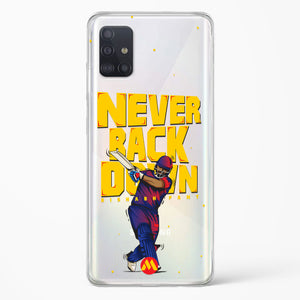 Rishabh Pant Never Back Down Crystal Clear Transparent Case-(Samsung)