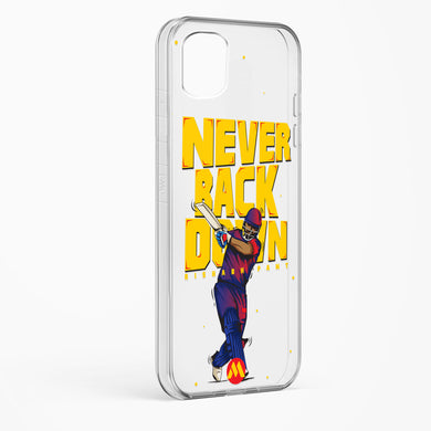 Rishabh Pant Never Back Down Crystal Clear Transparent Case-(Samsung)