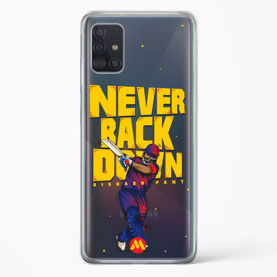 Rishabh Pant Never Back Down Crystal Clear Transparent Case-(Samsung)