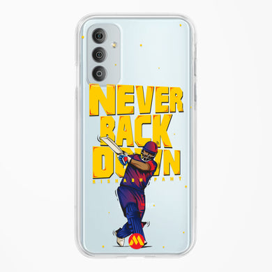 Rishabh Pant Never Back Down Crystal Clear Transparent Case-(Samsung)