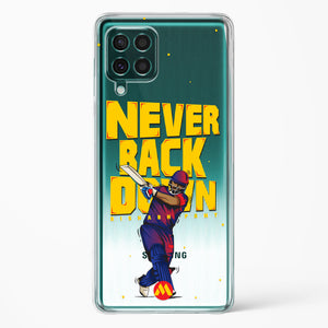 Rishabh Pant Never Back Down Crystal Clear Transparent Case-(Samsung)