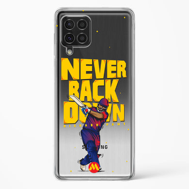 Rishabh Pant Never Back Down Crystal Clear Transparent Case-(Samsung)