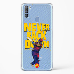 Rishabh Pant Never Back Down Crystal Clear Transparent Case-(Samsung)