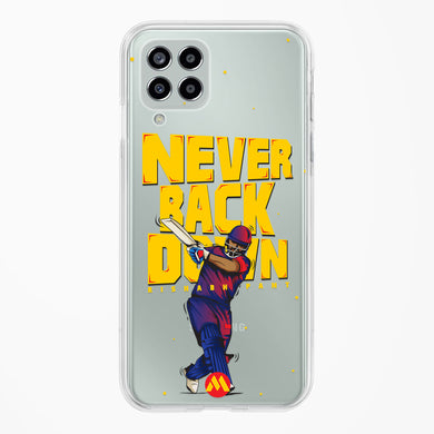 Rishabh Pant Never Back Down Crystal Clear Transparent Case-(Samsung)