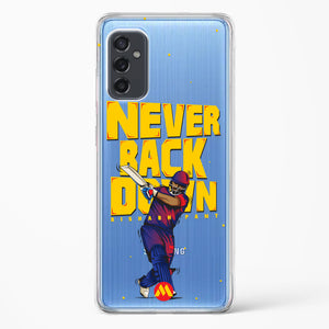 Rishabh Pant Never Back Down Crystal Clear Transparent Case-(Samsung)