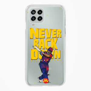 Rishabh Pant Never Back Down Crystal Clear Transparent Case-(Samsung)