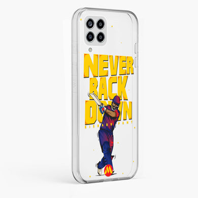 Rishabh Pant Never Back Down Crystal Clear Transparent Case-(Samsung)