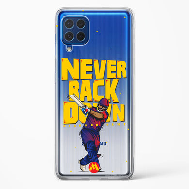 Rishabh Pant Never Back Down Crystal Clear Transparent Case-(Samsung)