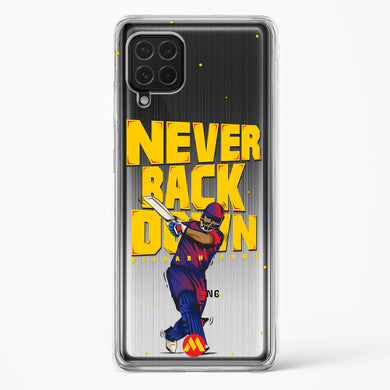 Rishabh Pant Never Back Down Crystal Clear Transparent Case-(Samsung)