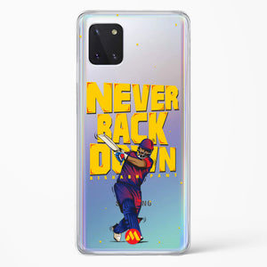 Rishabh Pant Never Back Down Crystal Clear Transparent Case-(Samsung)