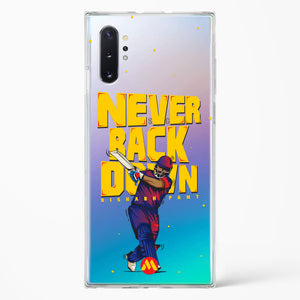 Rishabh Pant Never Back Down Crystal Clear Transparent Case-(Samsung)