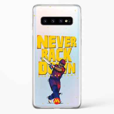 Rishabh Pant Never Back Down Crystal Clear Transparent Case-(Samsung)
