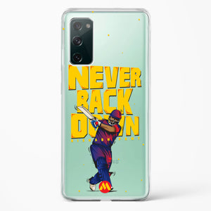 Rishabh Pant Never Back Down Crystal Clear Transparent Case-(Samsung)