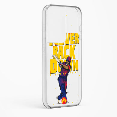 Rishabh Pant Never Back Down Crystal Clear Transparent Case-(Samsung)