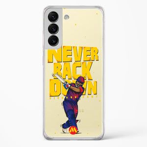 Rishabh Pant Never Back Down Crystal Clear Transparent Case-(Samsung)