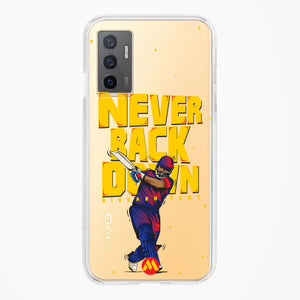 Rishabh Pant Never Back Down Crystal Clear Transparent Case-(Vivo)