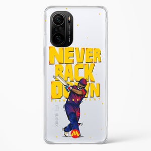 Rishabh Pant Never Back Down Crystal Clear Transparent Case-(Xiaomi)