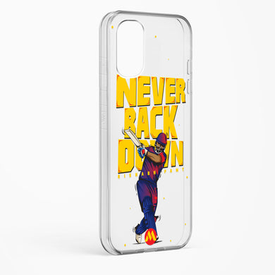 Rishabh Pant Never Back Down Crystal Clear Transparent Case-(Xiaomi)