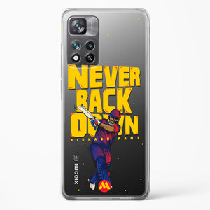 Rishabh Pant Never Back Down Crystal Clear Transparent Case-(Xiaomi)
