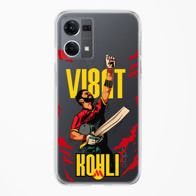 Virat King Kohli Crystal Clear Transparent Case-(Oppo)