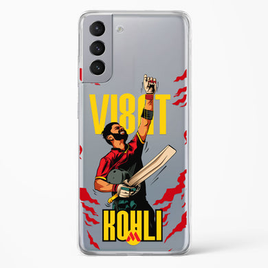 Virat King Kohli Crystal Clear Transparent Case-(Samsung)