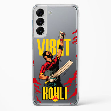 Virat King Kohli Crystal Clear Transparent Case-(Samsung)