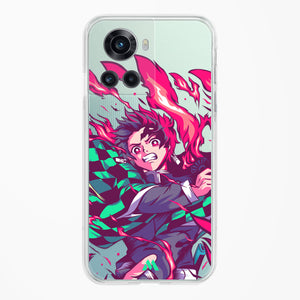 Demon Slayer Tanjiro Breath Of The Sun Crystal Clear Transparent Case (OnePlus)
