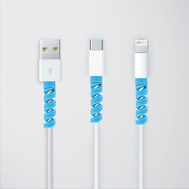 Universal Cable Protectors (Pack of Two) - Blue