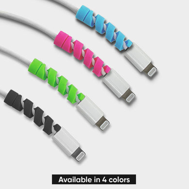 Cable Protector Spiral Charger Cable Protector Data Cable Saver Charging  Cord Protective Cable Cover Set 5 ‣ His Dream Store