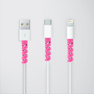 Universal Cable Protectors (Pack of Two) --Pink