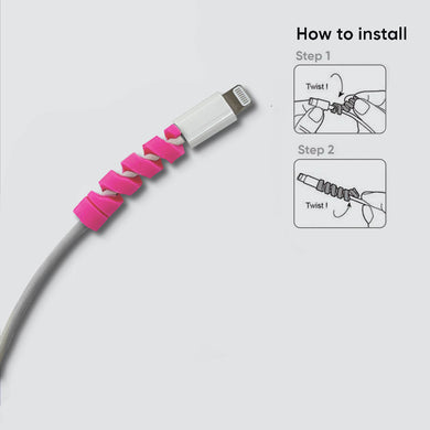 Universal Cable Protectors (Pack of Two) --Pink