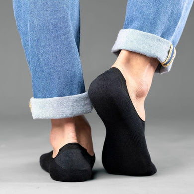 Ebony Black No-Show Socks from SockSoho