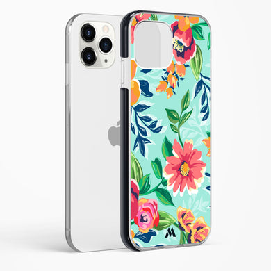 Flower Print on Canvas Impact Drop Protection Case (Apple)
