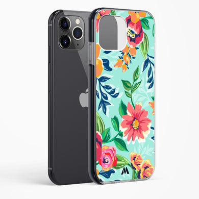 Flower Print on Canvas Impact Drop Protection Case (Apple)