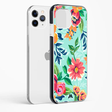 Flower Print on Canvas Impact Drop Protection Case (Apple)